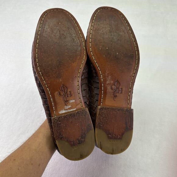 Cole Haan Air Tremont Venetian Loafer Brown Woven Leather Slip On Shoe Mens 8 - Picture 12 of 16